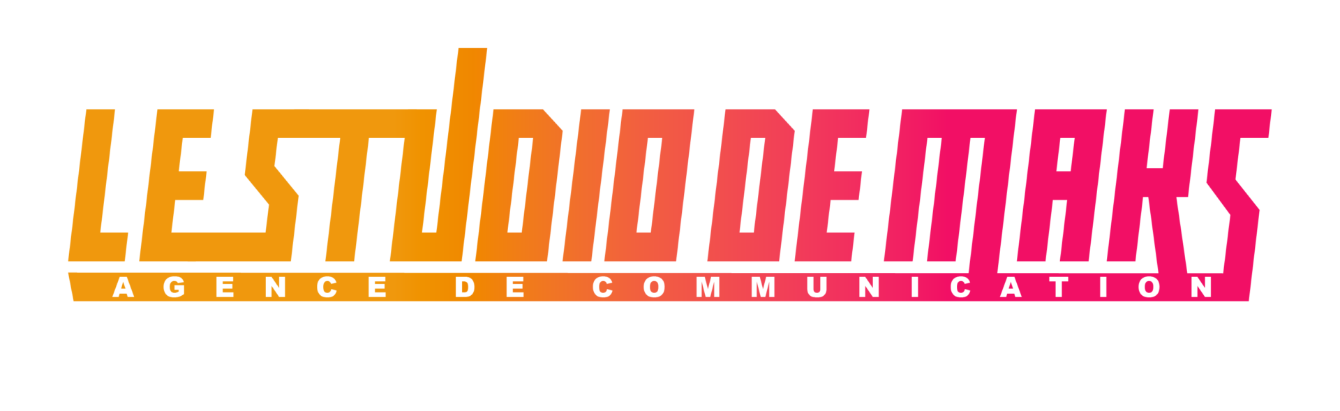 Logo Le Studio de Maks dégradé orange vers le fushia