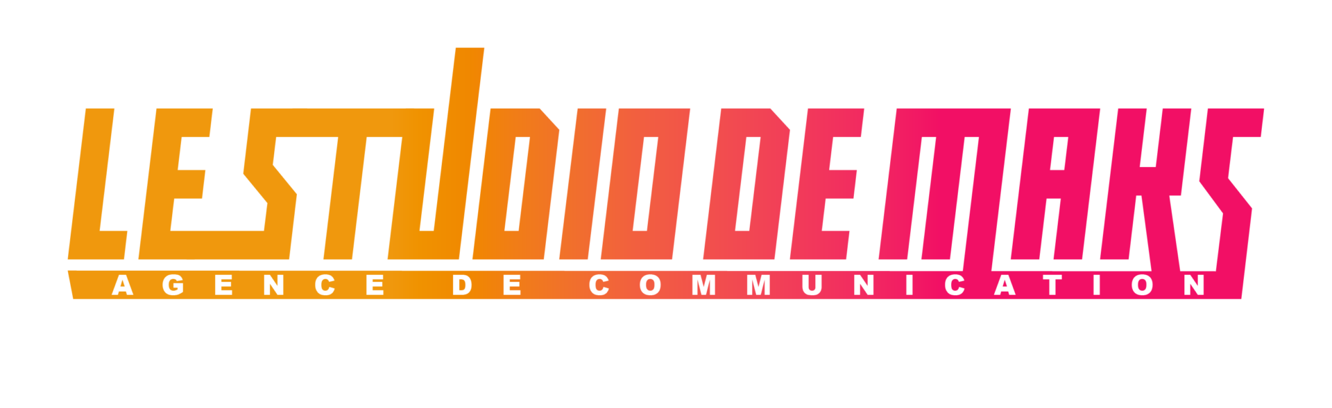 Logo Le Studio de Maks dégradé orange vers le fushia